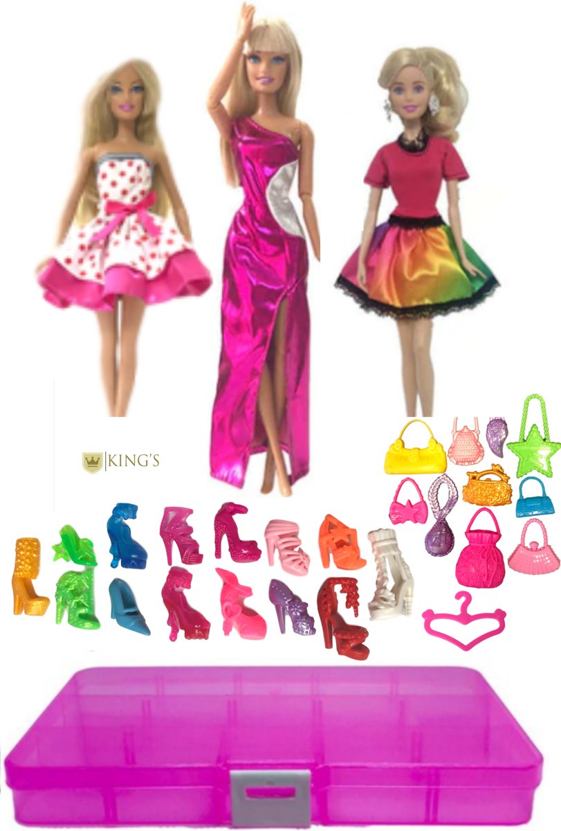 Barbie kleertjes - Poppen kleertjes - Barbie Speelgoed - Modepoppen - 43 Items -